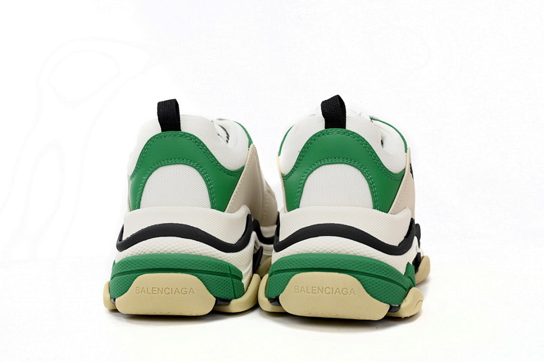 Balenciaga Triple S Sneaker White Green Beige Chunky Dad Shoes For Men Women
