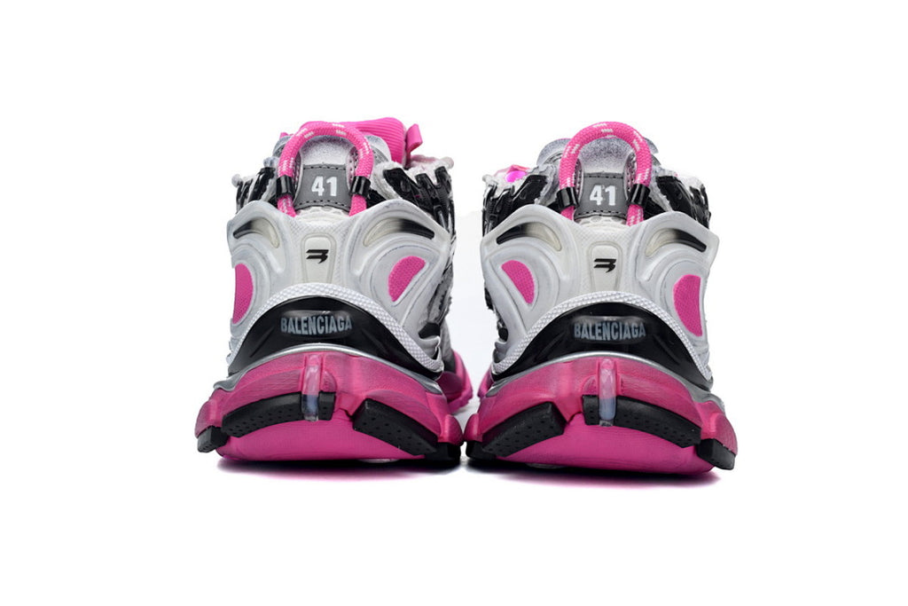 Balenciaga Runner Sneakers Silver Hot Pink