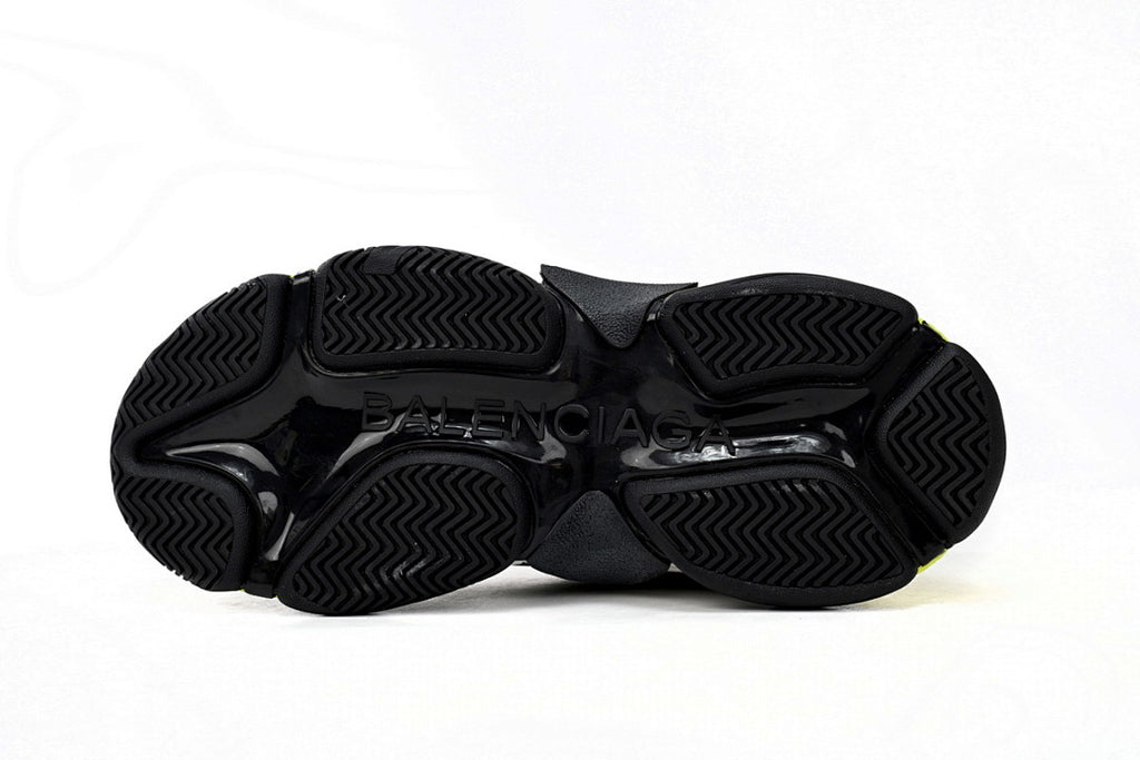 Balenciaga Triple S Sneaker White Black Neon Yellow Chunky Dad Shoes For Men Women