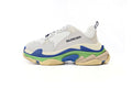 Balenciaga Triple S Sneaker White Grey Blue Green Multi Color Chunky Dad Shoes For Men Women