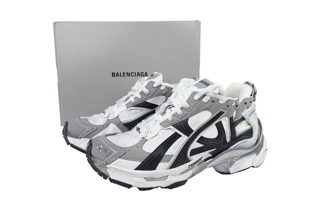 Balenciaga Runner Sneaker Grey White Black Mesh Chunky Running Shoes
