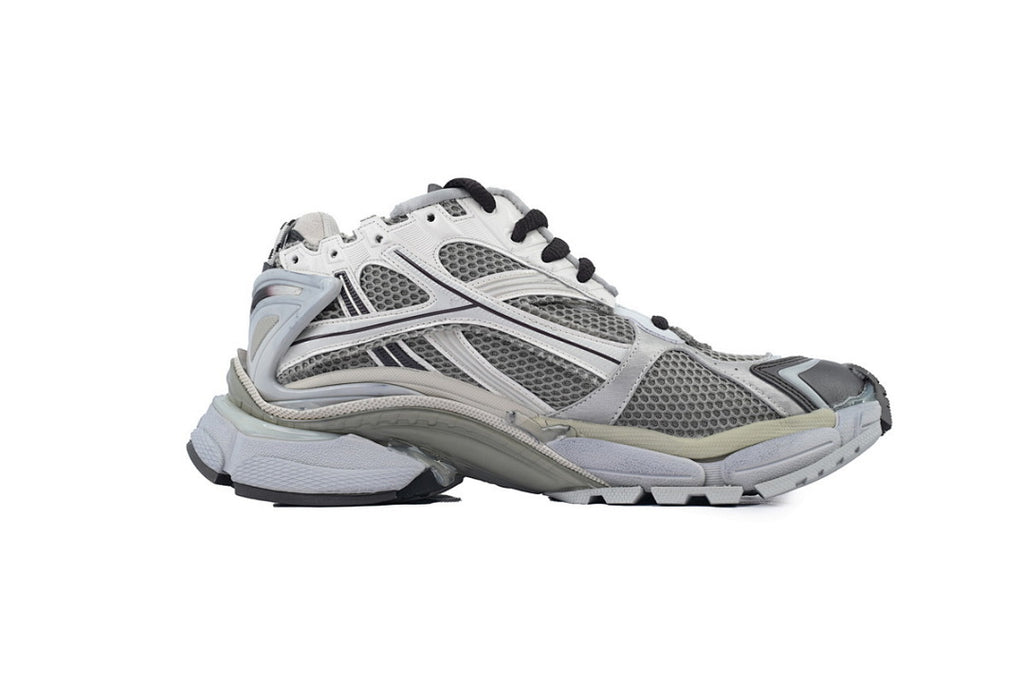 Balenciaga Runner Sneaker White Grey Taupe Mesh Chunky Running Shoes