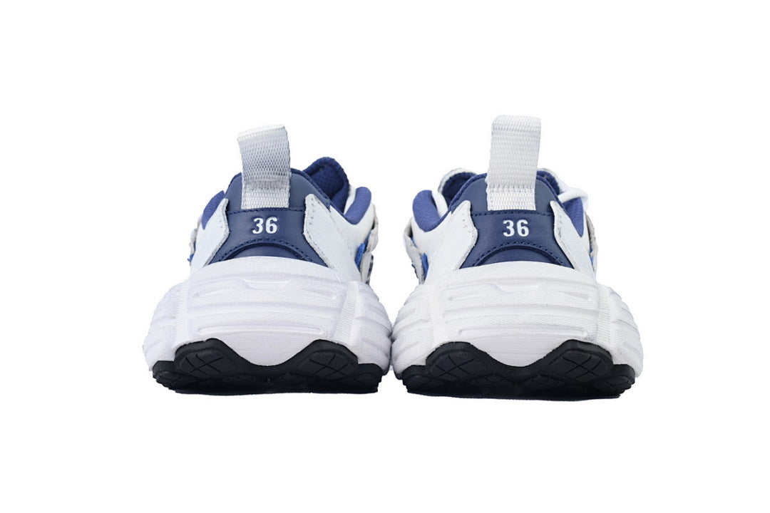 Balenciaga Monday Sneaker Navy White Worn Effect Chunky Dad Shoes