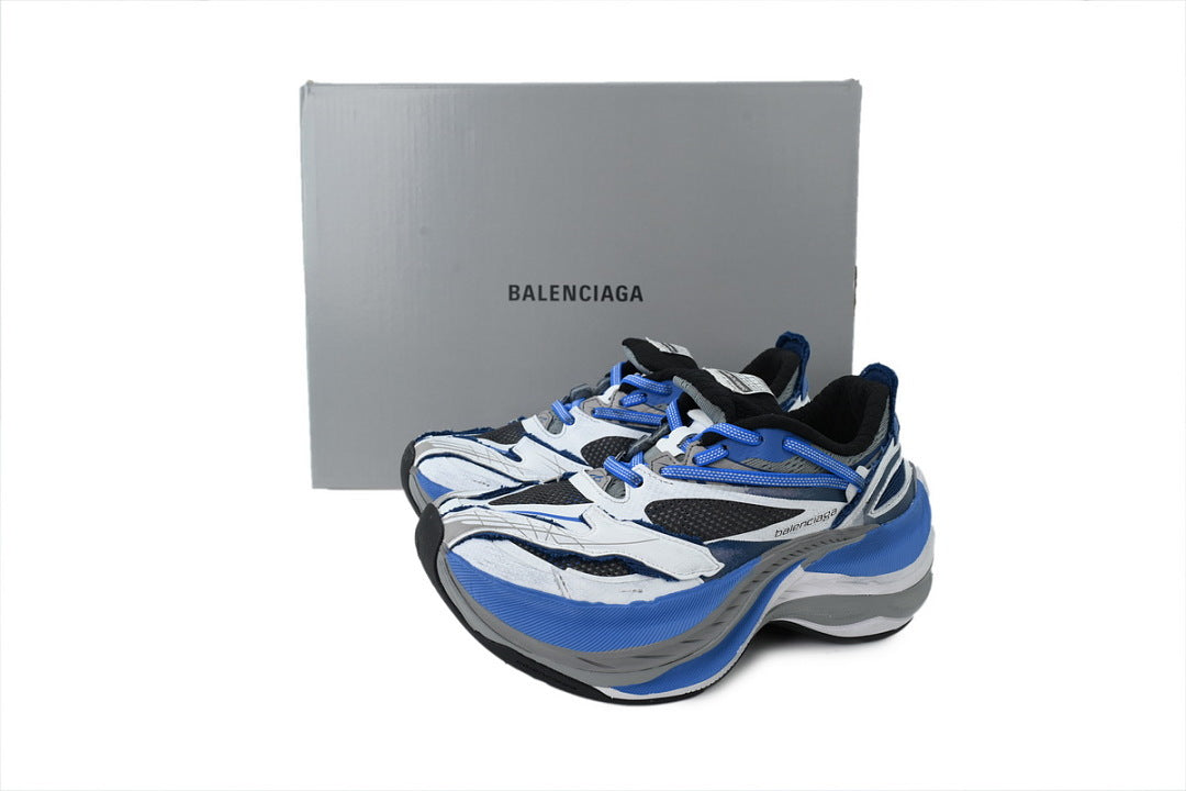 Balenciaga Jet Sneaker White Blue Black Mesh Chunky Running Shoes