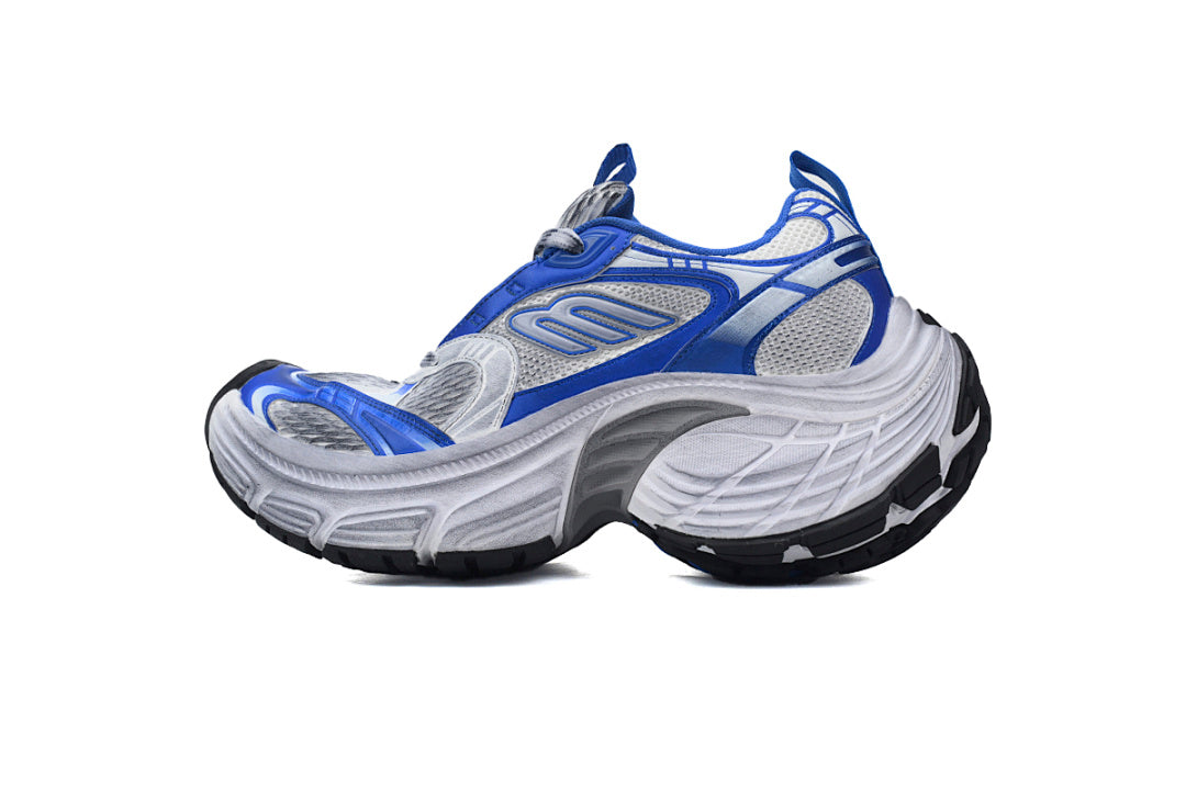 Balenciaga 10XL White Royal Blue Chunky Sneakers