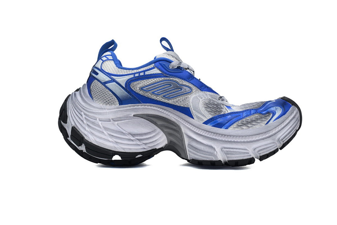 Balenciaga 10XL White Royal Blue Chunky Sneakers