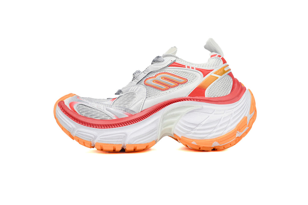 Balenciaga 10XL White Red Orange Chunky Sneakers