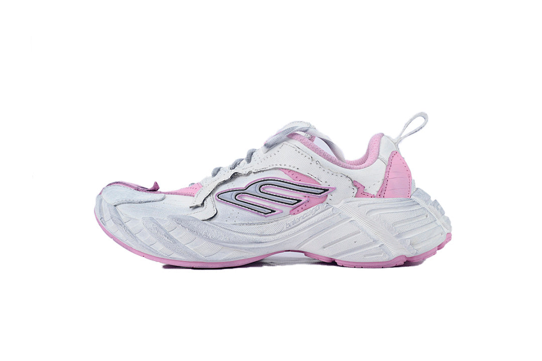 Balenciaga Monday Sneakers White Pink Chunky Running Shoes