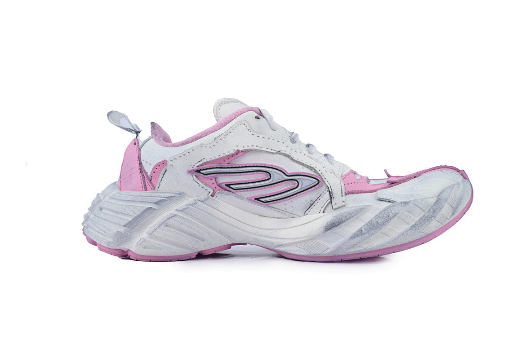 Balenciaga Monday Sneakers White Pink Chunky Running Shoes