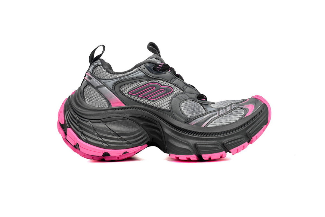 Balenciaga 10XL Black Grey Hot Pink Chunky Sneakers