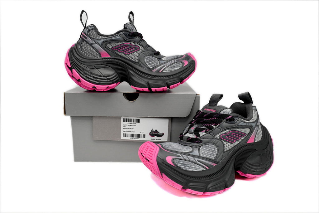 Balenciaga 10XL Black Grey Hot Pink Chunky Sneakers