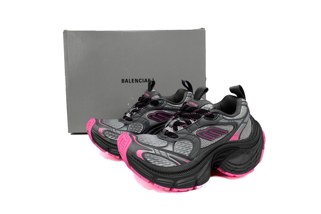 Balenciaga 10XL Black Grey Hot Pink Chunky Sneakers