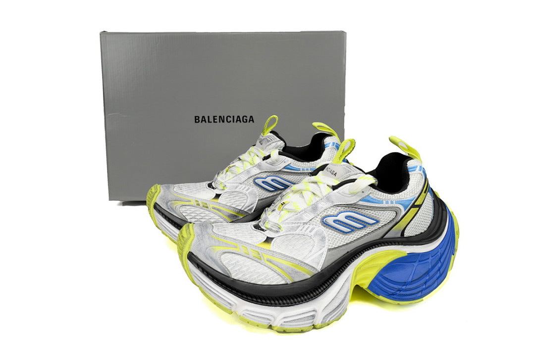 Balenciaga 10XL White Blue Lime Green Chunky Sneakers