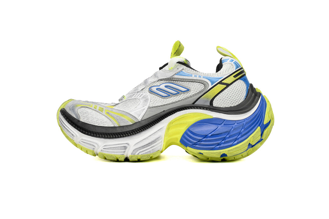 Balenciaga 10XL White Blue Lime Green Chunky Sneakers