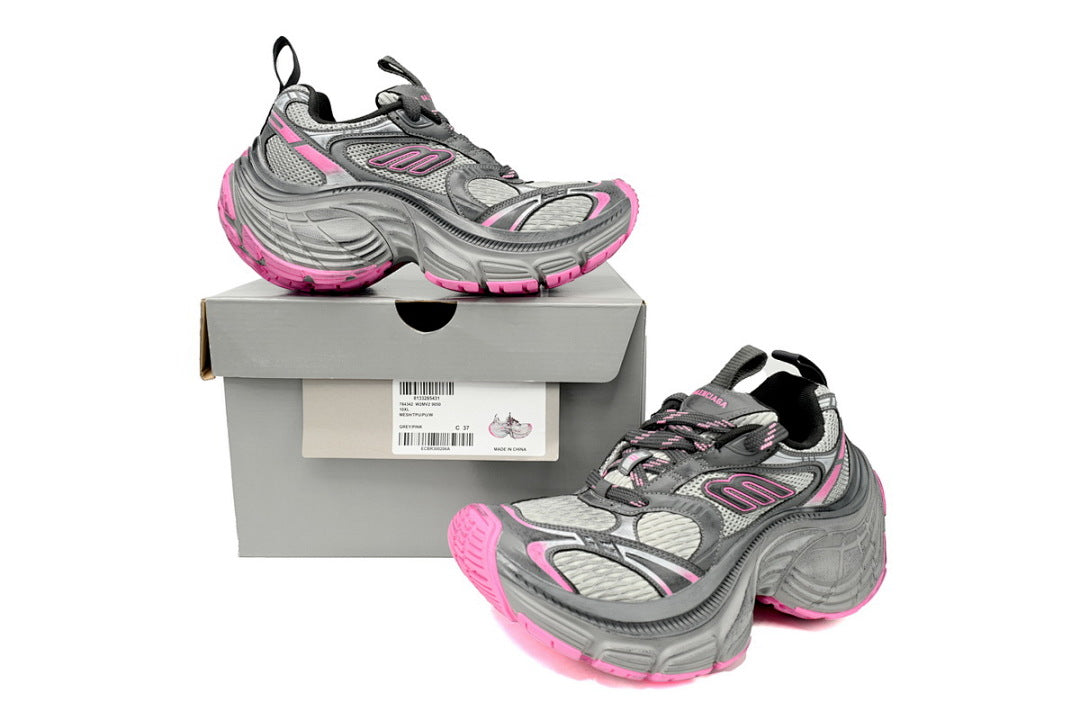 Balenciaga 10XL Grey Pink Chunky Sneakers