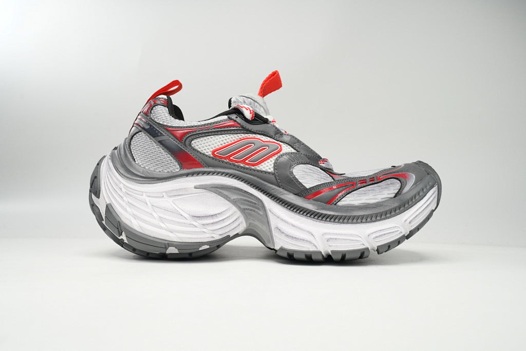 Balenciaga 10XL White Grey Red Chunky Sneakers