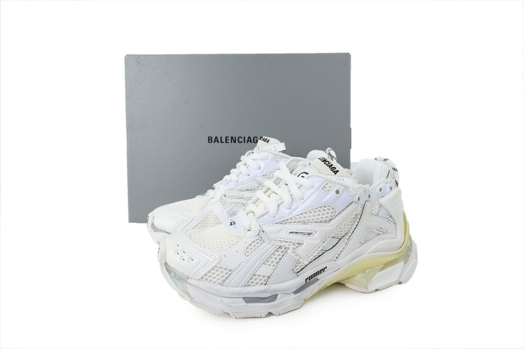 Balenciaga Runner Sneaker White Mesh Chunky Running Shoes