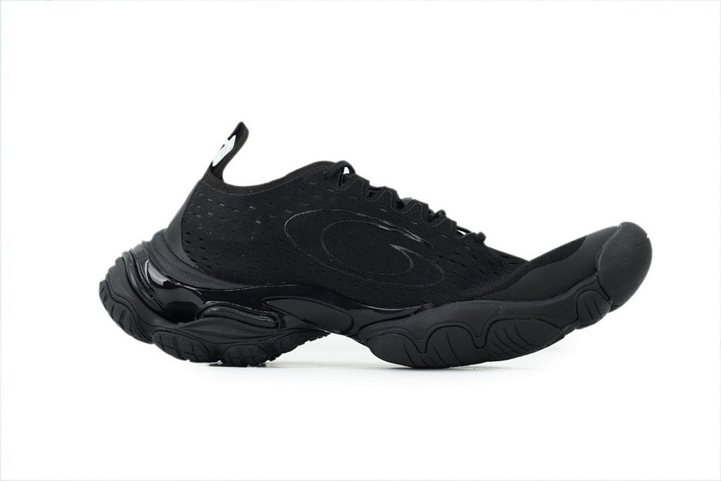 Balenciaga Circuit Black Knit & Rubber Layered Sneakers