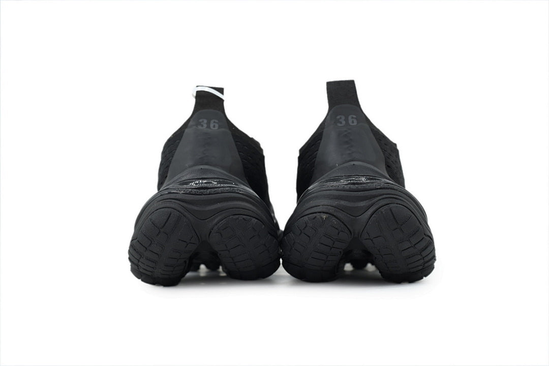 Balenciaga Circuit Black Knit & Rubber Layered Sneakers