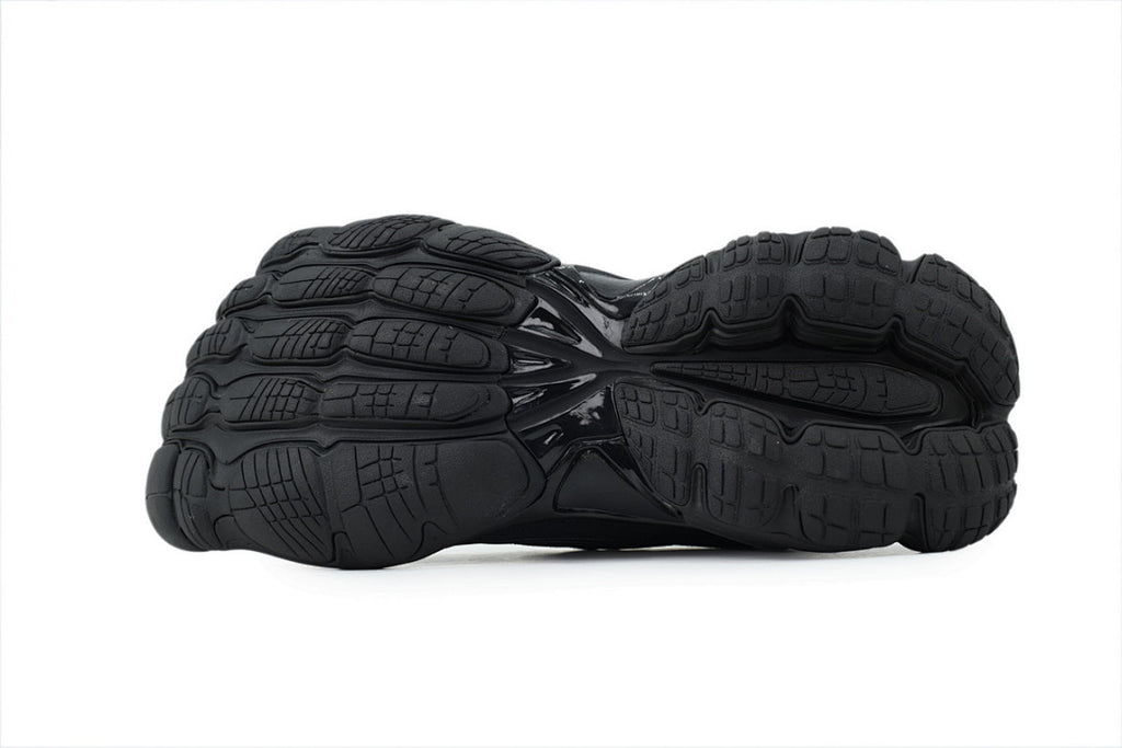 Balenciaga Circuit Black Knit & Rubber Layered Sneakers