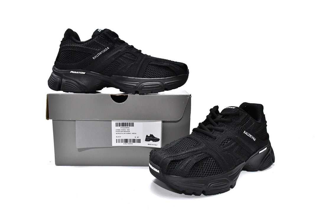 Balenciaga Phantom Sneaker All Black Mesh Running Shoes For Men Women