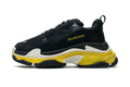 Balenciaga Triple S Sneaker Black White Yellow Chunky Dad Shoes For Men Women