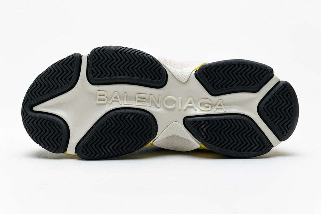 Balenciaga Triple S Sneaker Black White Yellow Chunky Dad Shoes For Men Women