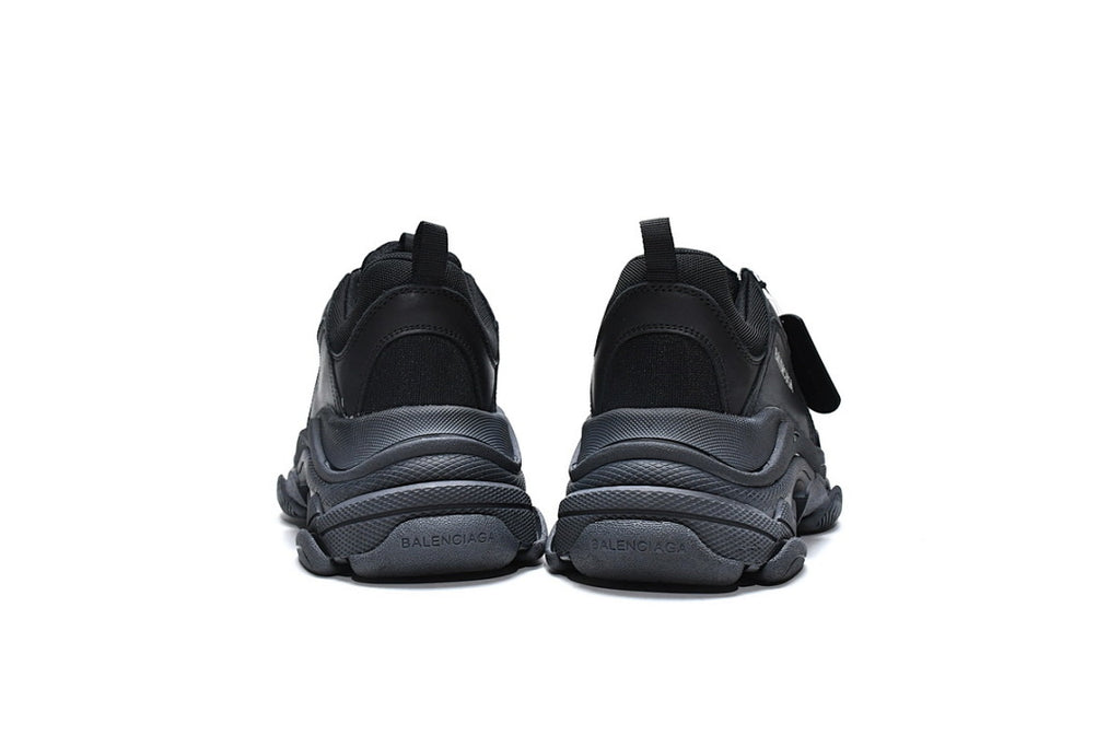 Balenciaga Triple S Sneaker All Black Chunky Dad Shoes For Men Women