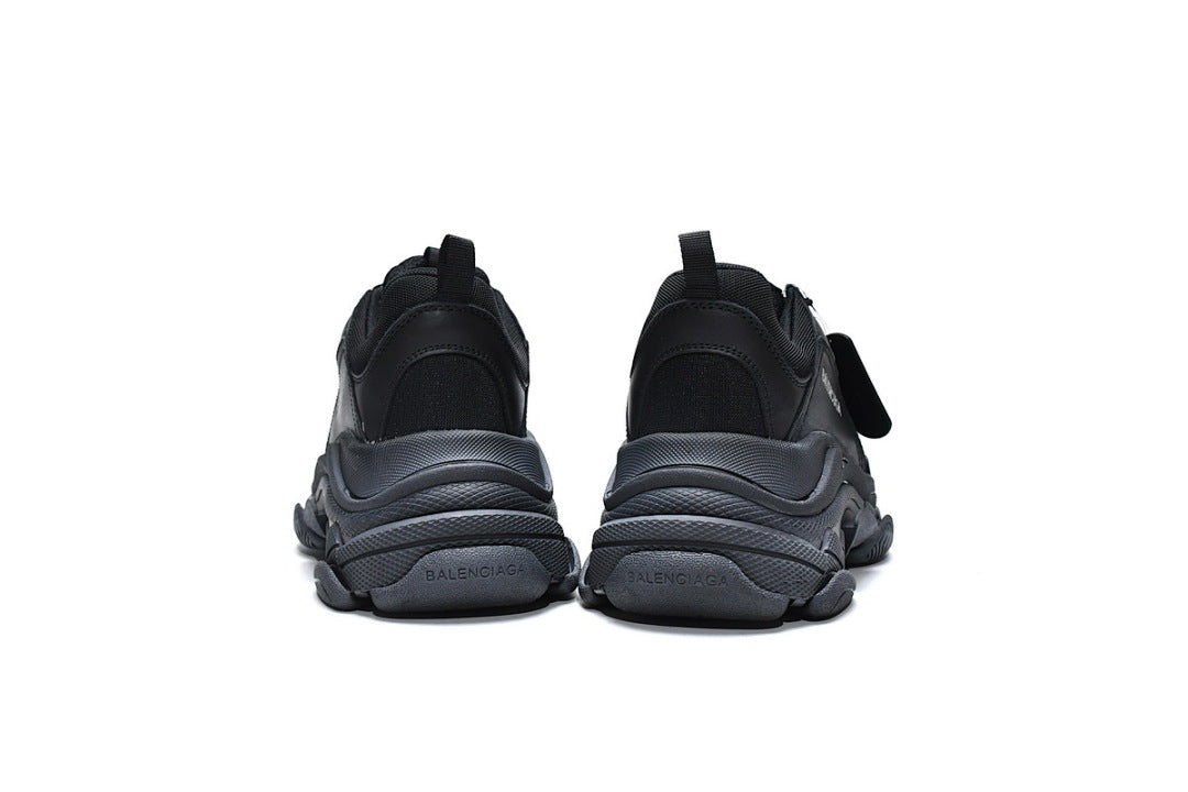 Balenciaga Triple S Sneaker All Black Chunky Dad Shoes For Men Women