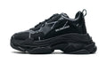 Balenciaga Triple S Sneaker Black All Over Logo Print Chunky Dad Shoes For Men Women
