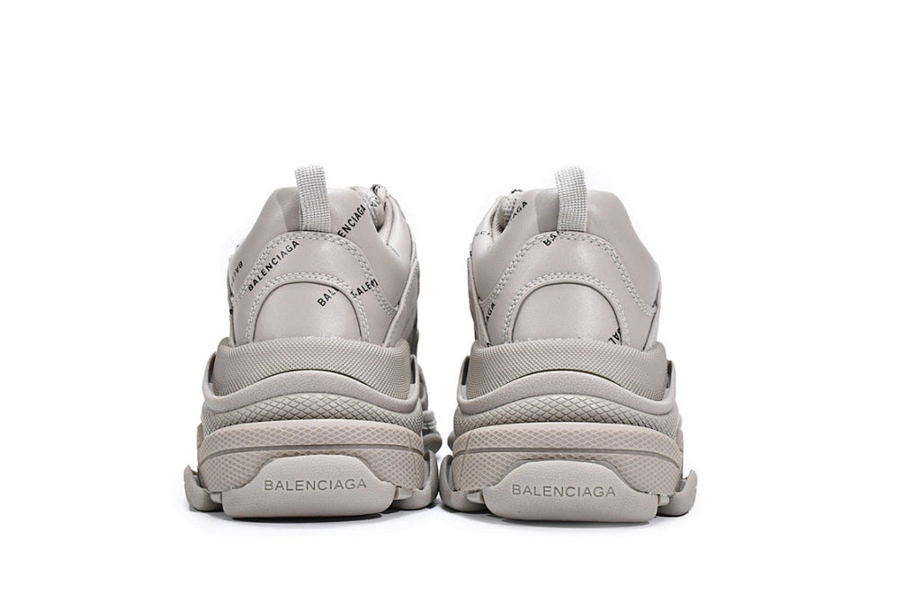 Balenciaga Triple S Sneaker Beige All Over Logo Chunky Dad Shoes For Men Women