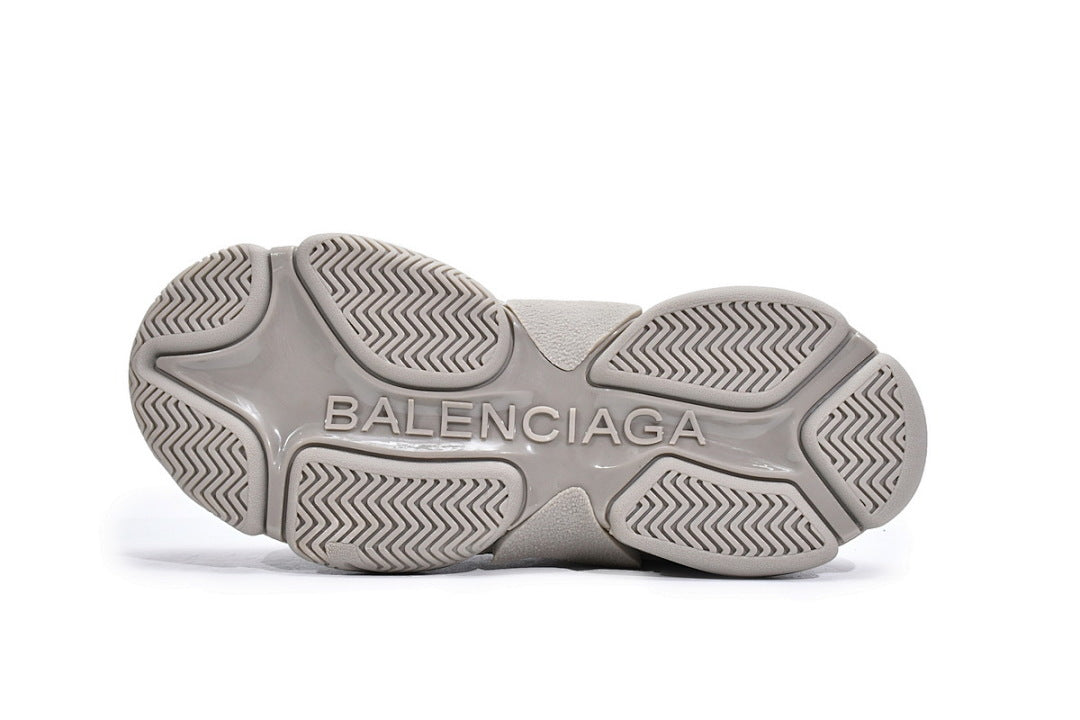 Balenciaga Triple S Sneaker Beige All Over Logo Chunky Dad Shoes For Men Women