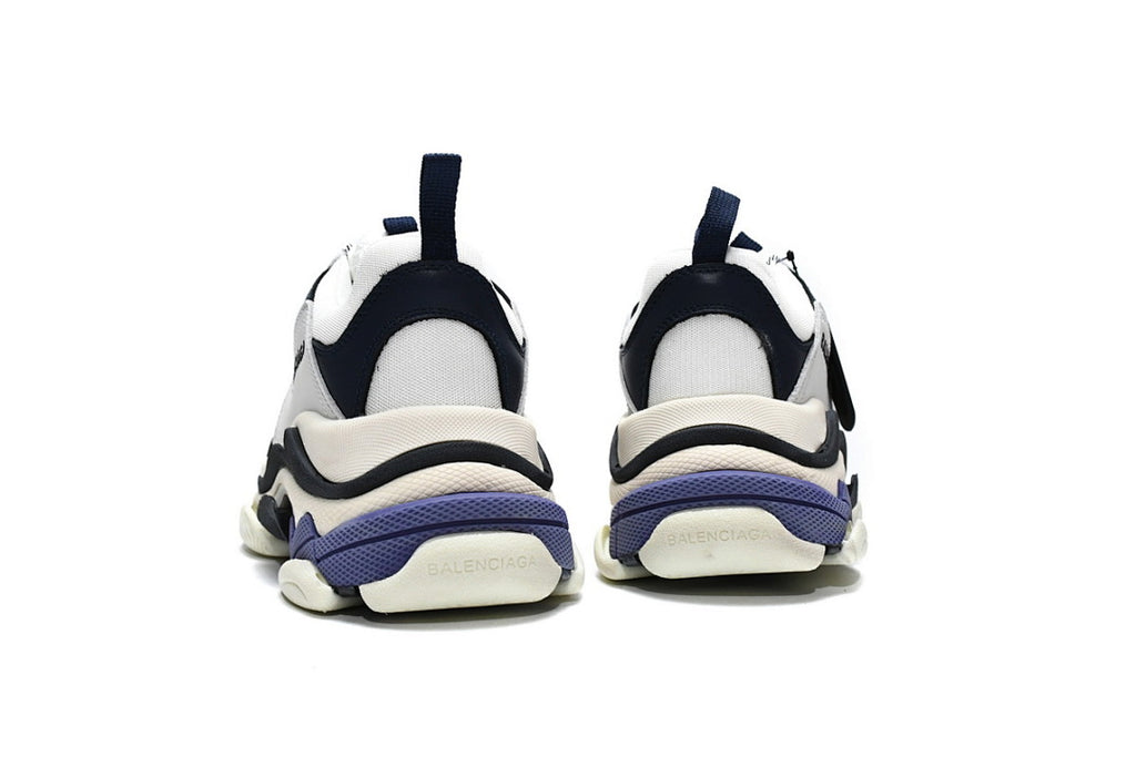 Balenciaga Triple S Sneaker Grey White Navy Purple Chunky Dad Shoes For Men Women