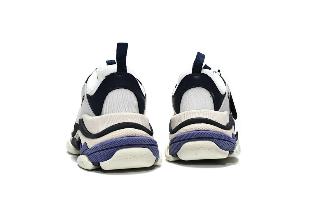 Balenciaga Triple S Sneaker Grey White Navy Purple Chunky Dad Shoes For Men Women