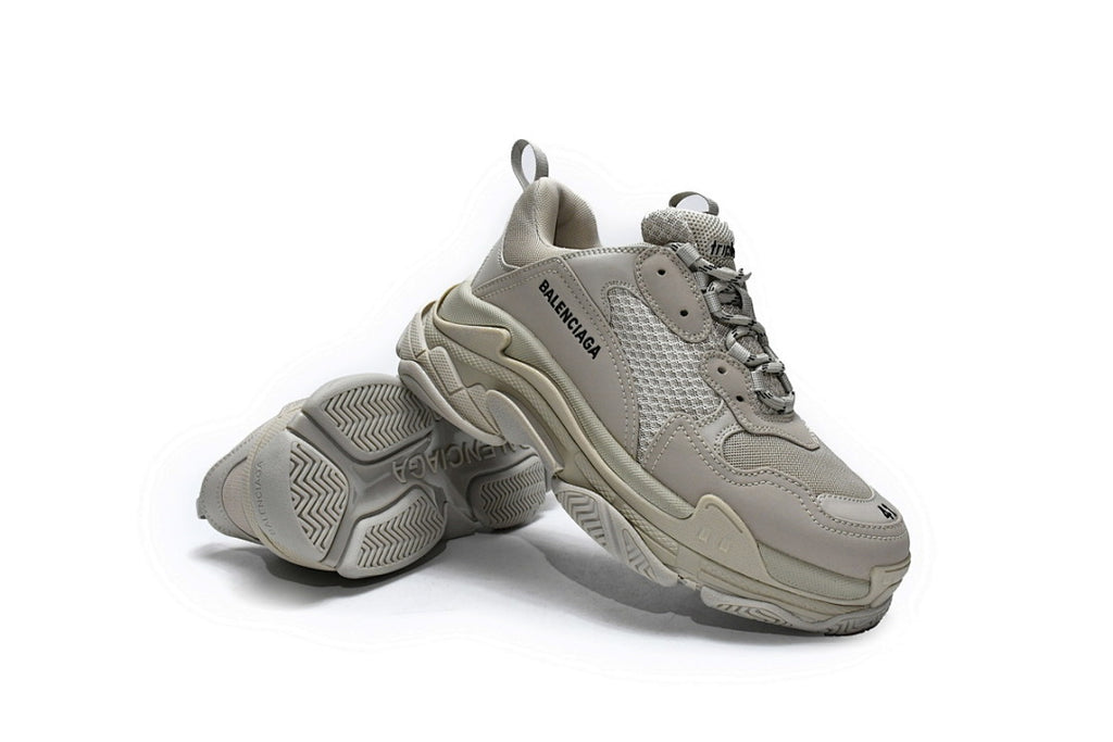 Balenciaga Triple S Sneaker Cream Beige Chunky Dad Shoes For Men Women