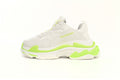 Balenciaga Triple S Sneaker White Fluorescent Green Chunky Dad Shoes For Men Women
