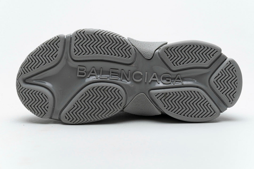 Balenciaga Triple S Sneaker Grey Allover Black Logo Chunky Dad Shoes For Men Women