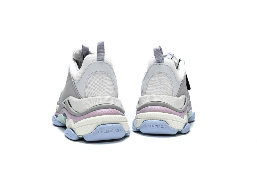 Balenciaga Triple S Sneaker Grey White Pastel Pink Blue Chunky Dad Shoes For Men Women