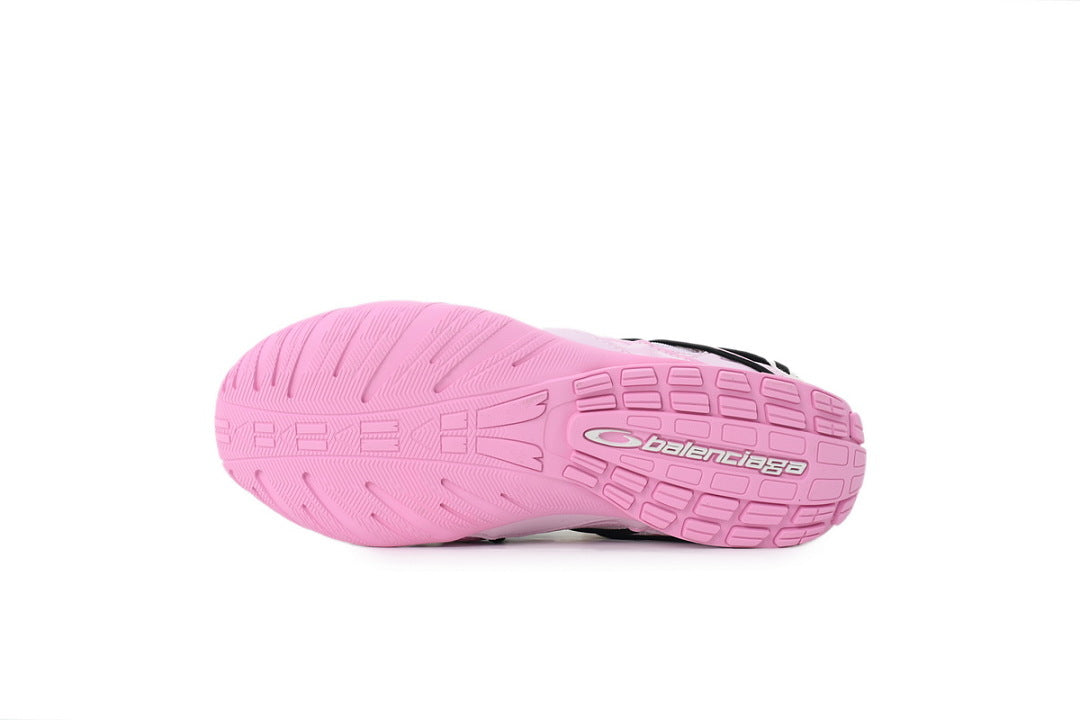 Balenciaga Radial Sneakers Pink Black Mesh Running Shoes