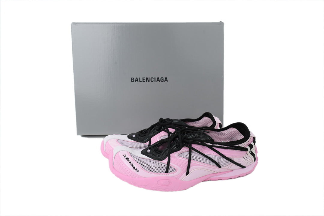 Balenciaga Radial Sneakers Pink Black Mesh Running Shoes