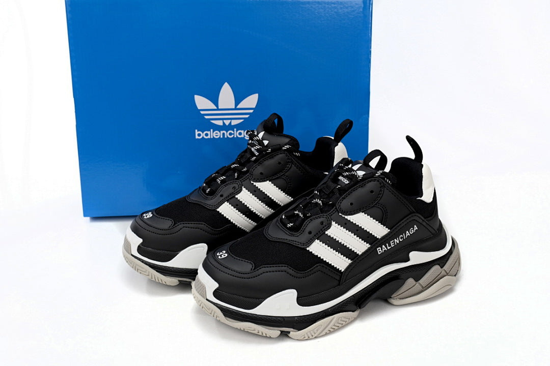 Balenciaga Triple S Black & White Sneakers