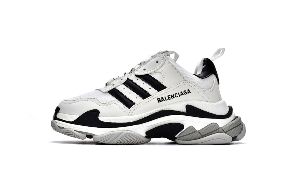 Balenciaga Triple S White & Black Sneakers