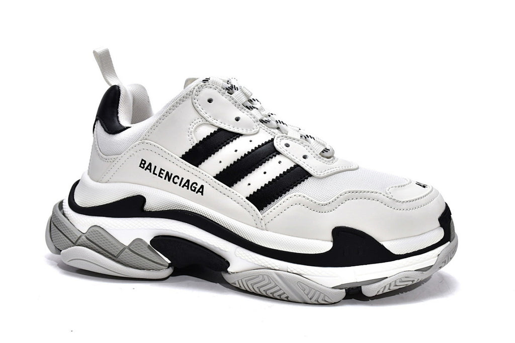 Balenciaga Triple S White & Black Sneakers