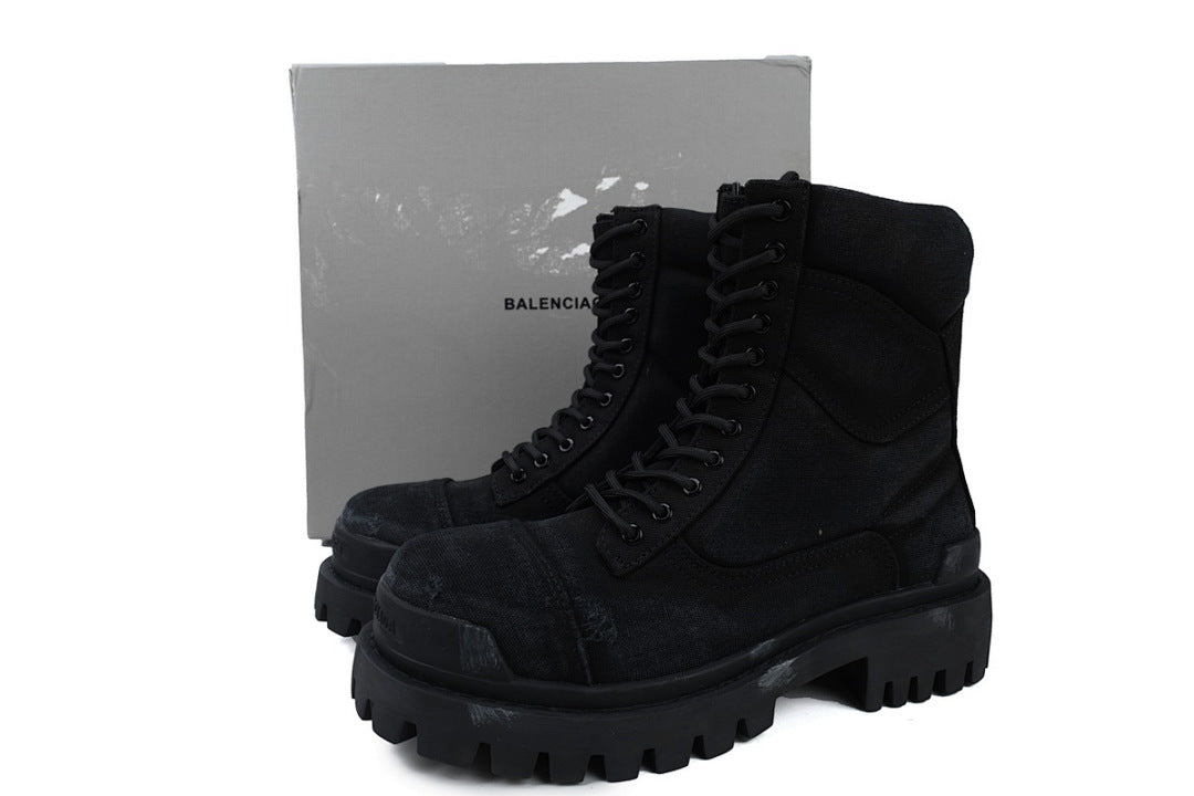 Balenciaga Combat Strike Boots Black