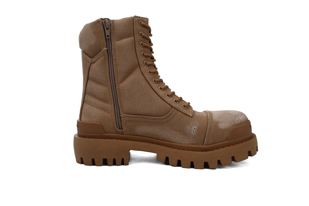 Balenciaga Combat Strike Boots Camel Brown