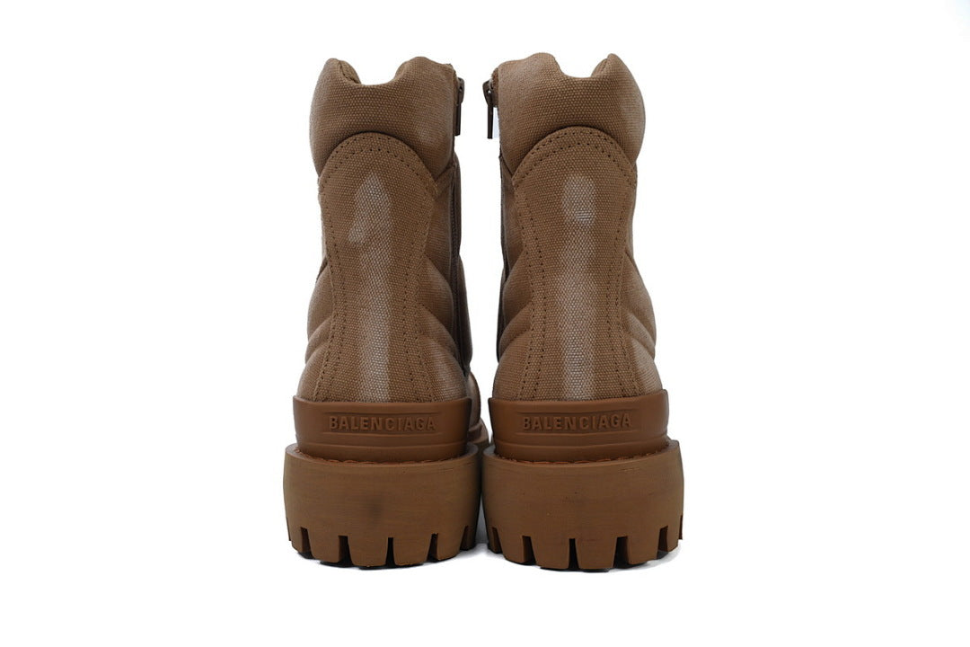 Balenciaga Combat Strike Boots Camel Brown