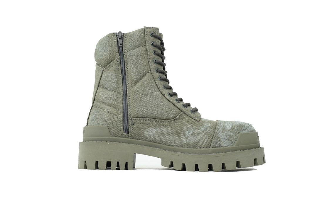 Balenciaga Combat Strike Boots Khaki Green