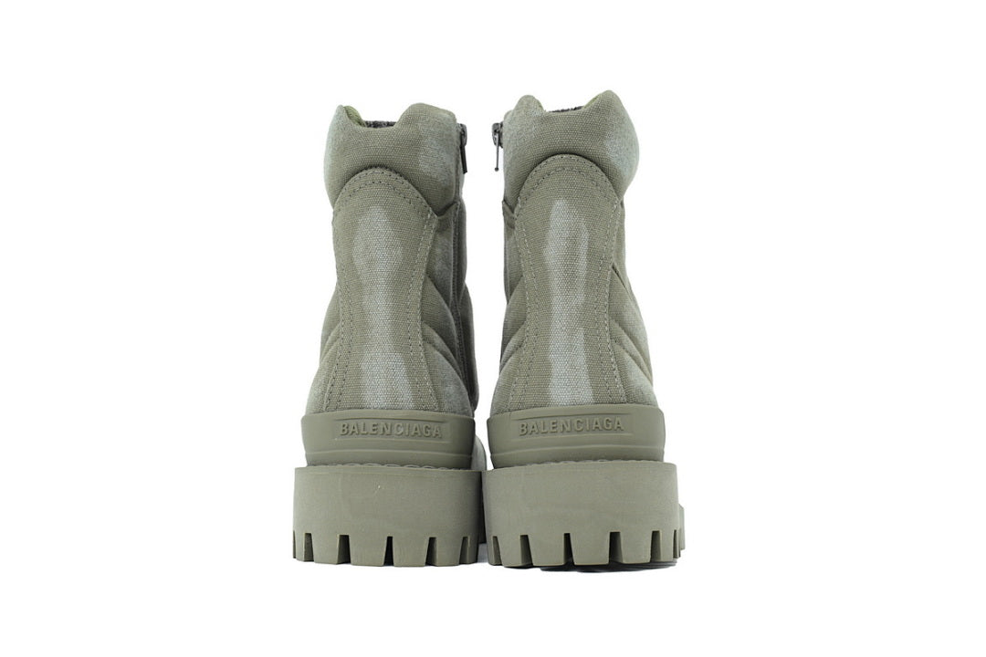 Balenciaga Combat Strike Boots Khaki Green