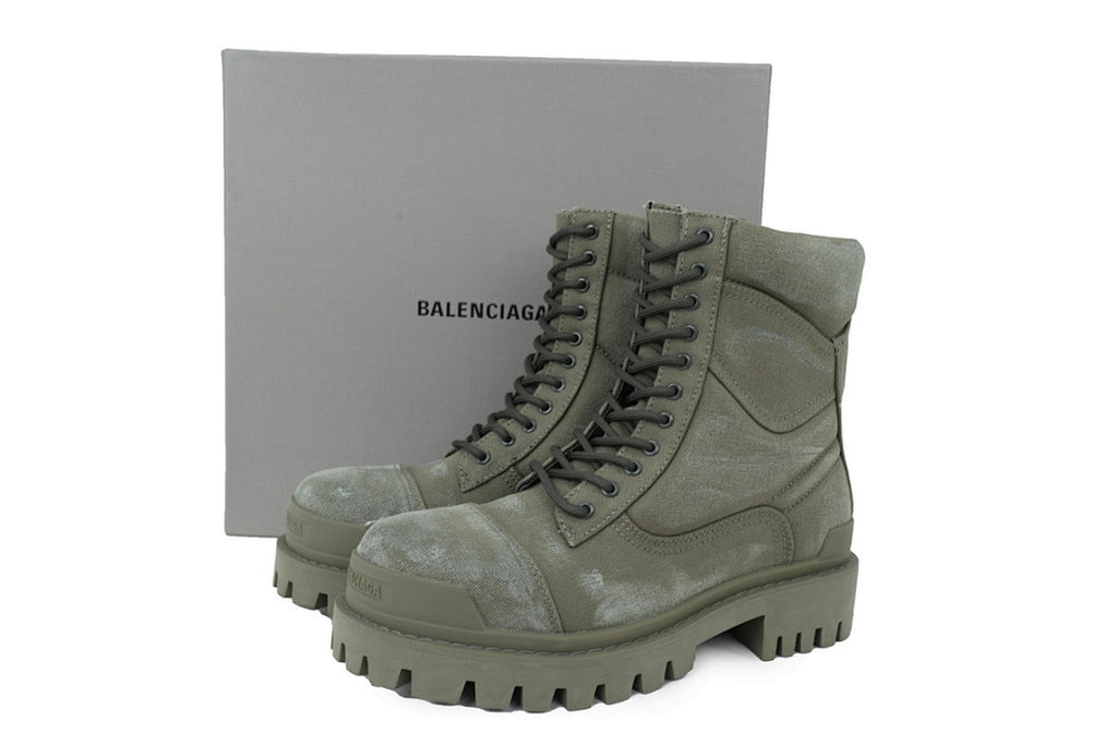 Balenciaga Combat Strike Boots Khaki Green