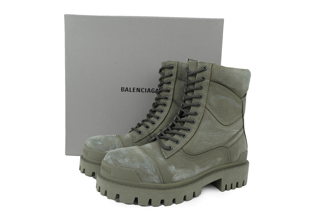 Balenciaga Combat Strike Boots Khaki Green